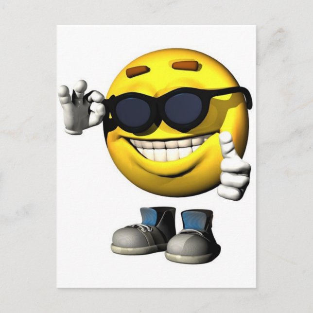 cool face postcard (Front)