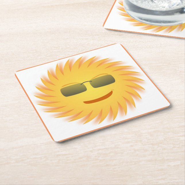 COOL FACE SQUARE PAPER COASTER (Angled)