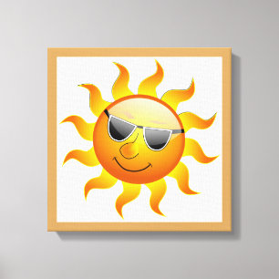 COOL FACE SUNSHINE CANVAS PRINT
