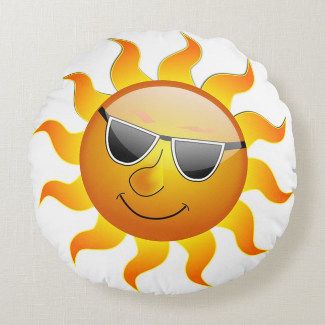 COOL FACE SUNSHINE ROUND CUSHION (Front)