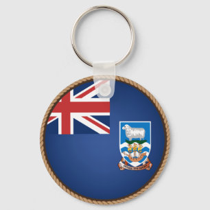 Cool Falkland Islands Flag Seal Key Ring