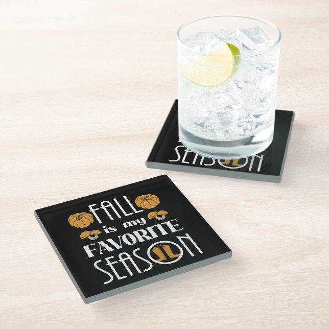 Cool Fall  Glass Coaster (Angled)