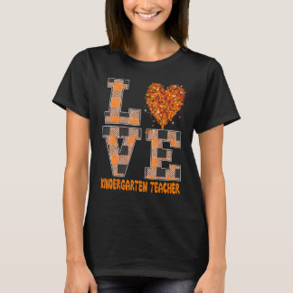 Cool Fall Paraeducator Cute Fall Teacher Kinderart T-Shirt