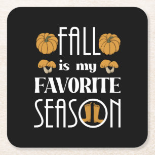 Cool Fall  Square Paper Coaster