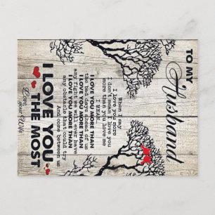 Cool Family Decoration   To My Husband Letter   Announcement Postcard