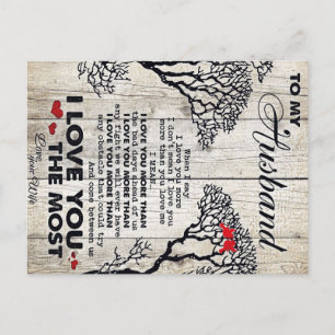 Cool Family Decoration To My Husband Letter Postcard