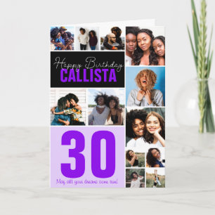 Cool Family Friends Photo Collage Happy Birthday Card
