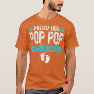 Cool Family Proud New Pop Pop It's A Boy Gender Re T-Shirt