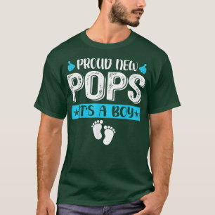 Cool Family Proud New Pops It's A Boy Gender Revea T-Shirt