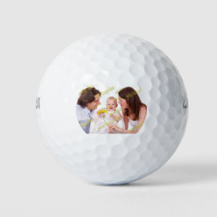 Cool Family Stylish Fab Photo Collage Golf Balls