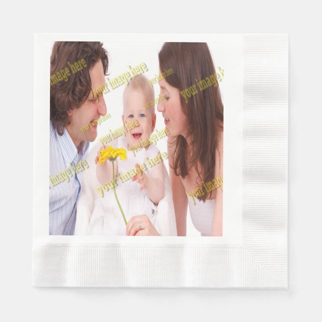 Cool Family Stylish Fab Photo Collage Napkin (Front)