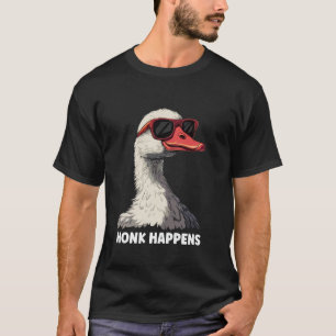 Cool Farm Animal Farmhouse Honk Happens Goose T-Shirt