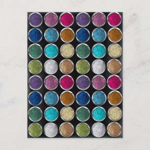 cool Fashionable  colourful glitter eye shadows Postcard