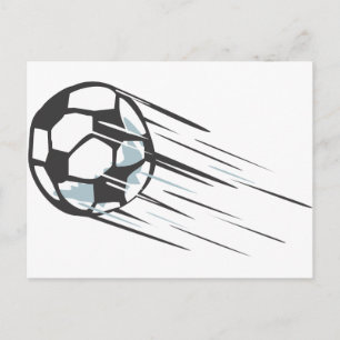 Cool Fast Speedy Soccer Ball with Trailing Postcard