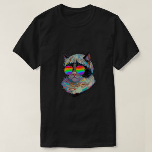 Cool Fat Cat (Painting #1 / Black) T-Shirt