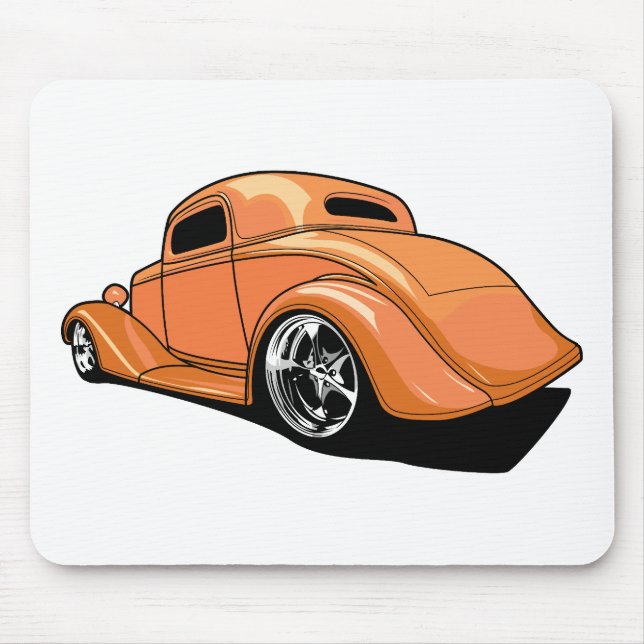 Cool Fat Fendered Street Rod Mouse Mat (Front)