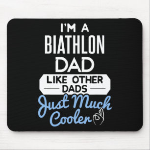 Cool Fathers Day Design Biathlon Dad Mouse Mat