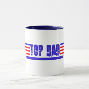 Cool Father's Day Gift, Top Dad Graphic Mug