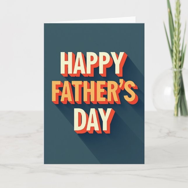 Cool Fathers Day Long Shadow Card (Front)
