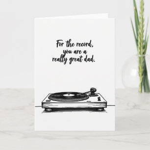 Cool Fathers Day Record Card