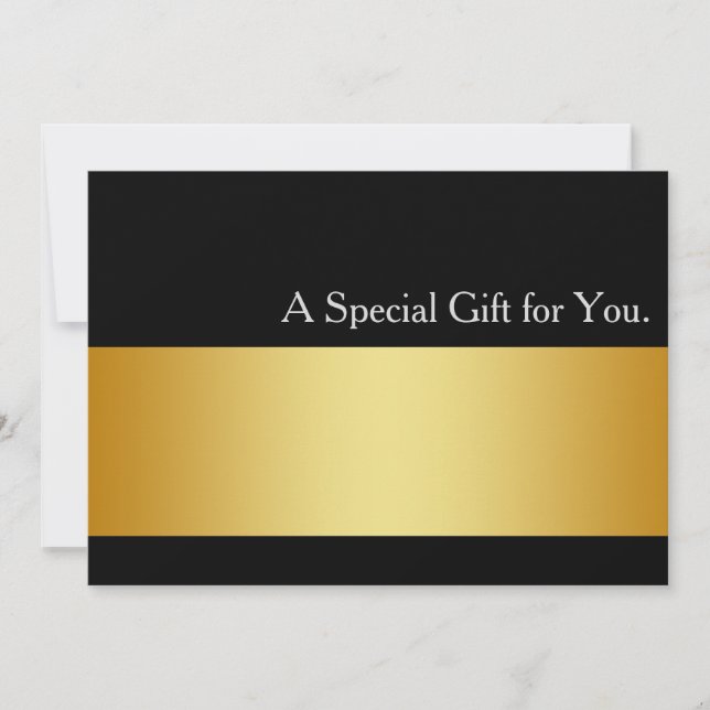 Cool Faux Gold Stripe Modern Gift Certificate (Front)