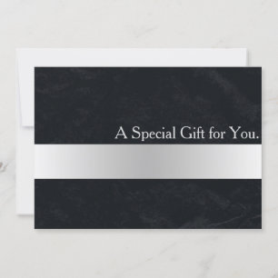 Cool Faux Silver Stripe Modern Gift Certificate