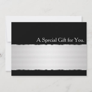 Cool Faux Silver Stripe Modern Gift Certificate