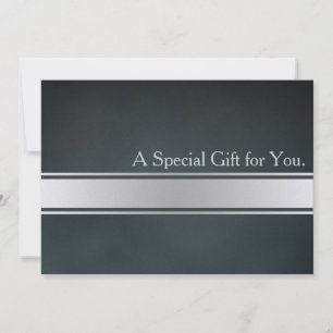Cool Faux Silver Stripe Modern Gift Certificate