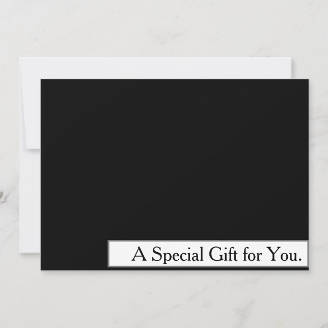 Cool Faux Silver Stripe Modern Gift Certificate (Front)