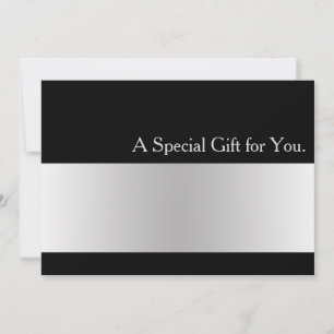 Cool Faux Silver Stripe Modern Gift Certificate