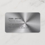 Cool Faux Steel Physical Scientist Business Card<br><div class="desc">Cool Faux Steel Physical Scientist Business Card.</div>