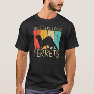 Cool Ferret For Girls Women Ferret Pet Animal T-Shirt