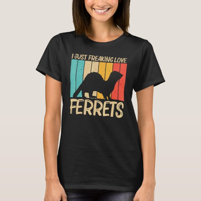 Cool Ferret For Men Women Ferret  Pet Animal 5 T-Shirt (Front)
