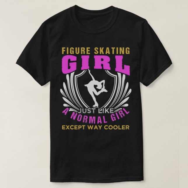 Cool Figure Skating Girl 1 T-Shirt (Design Front)