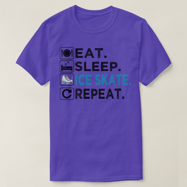 Cool Figure Skating Quote for Boys Girls Eat Sleep T-Shirt (Design Front)