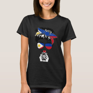 Cool Filipino Coffee Mama Girl Aunt Philippines Fl T-Shirt