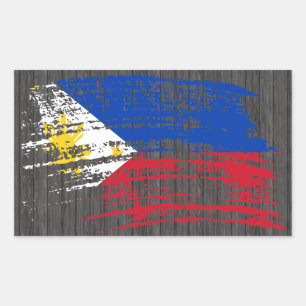 Cool Filipino flag design Rectangular Sticker