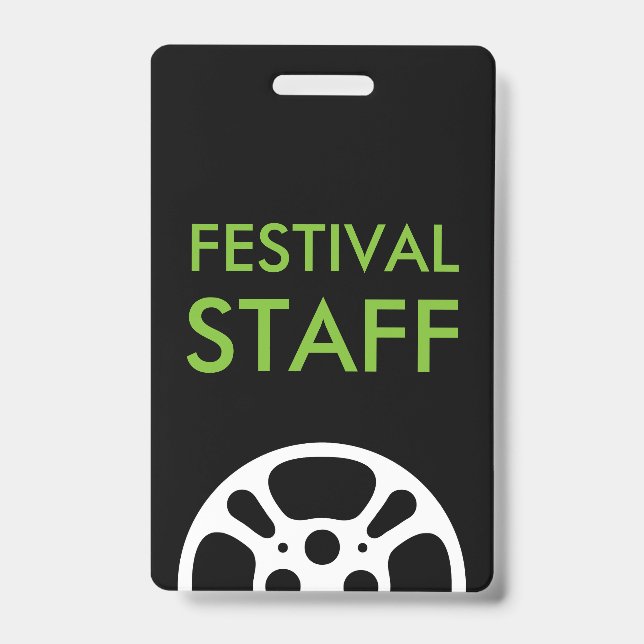 Cool Film Festival Staff Reel Lanyards ID Badge (Front)