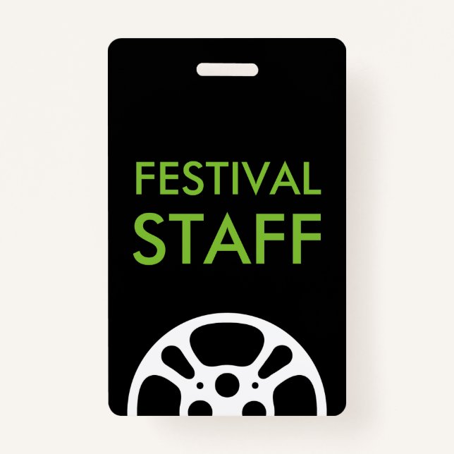 Cool Film Festival Staff Reel Lanyards ID Badge (Front)