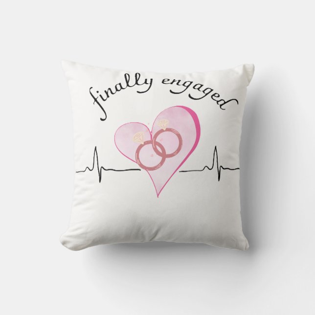 cool finally engaged design cushion (Front)