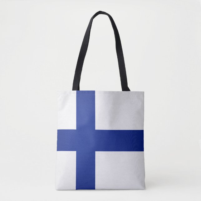 Cool Finland Flag Fashion Tote Bag (Front)