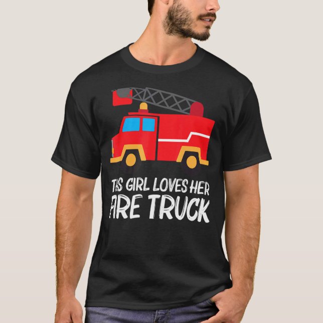 Cool Fire Truck For Girls Kids Firetruck Firefight T-Shirt (Front)