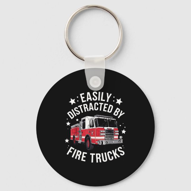 Cool Firefighter Design For Men Women Firemen Fire Key Ring (Front)