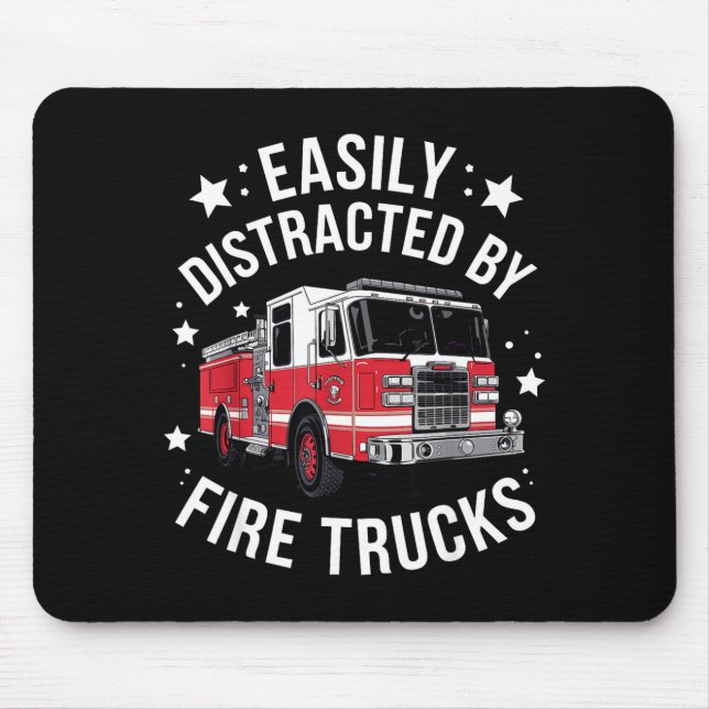 Cool Firefighter Design For Men Women Firemen Fire Mouse Mat (Front)