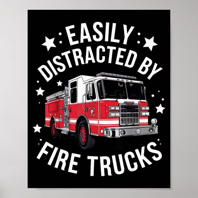 Cool Firefighter Design For Men Women Firemen Fire Poster (Front)
