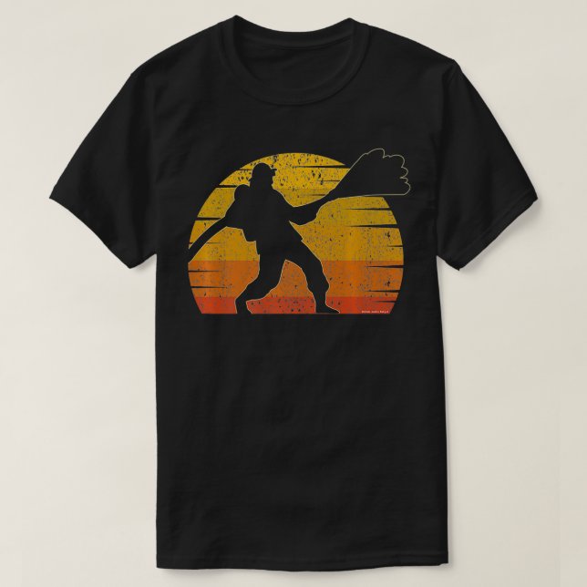 Cool Firefighter Retro Sunset Firefighters Premium T-Shirt (Design Front)