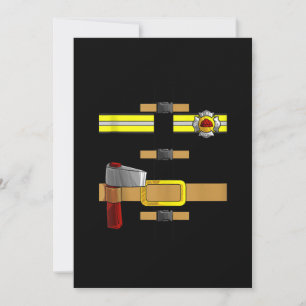 Cool Firefighter Uniform Funny DIY Halloween Holiday Card