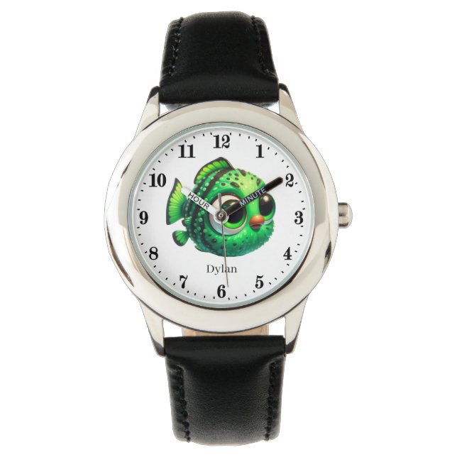 Cool Fish add name boys Watch (Front)
