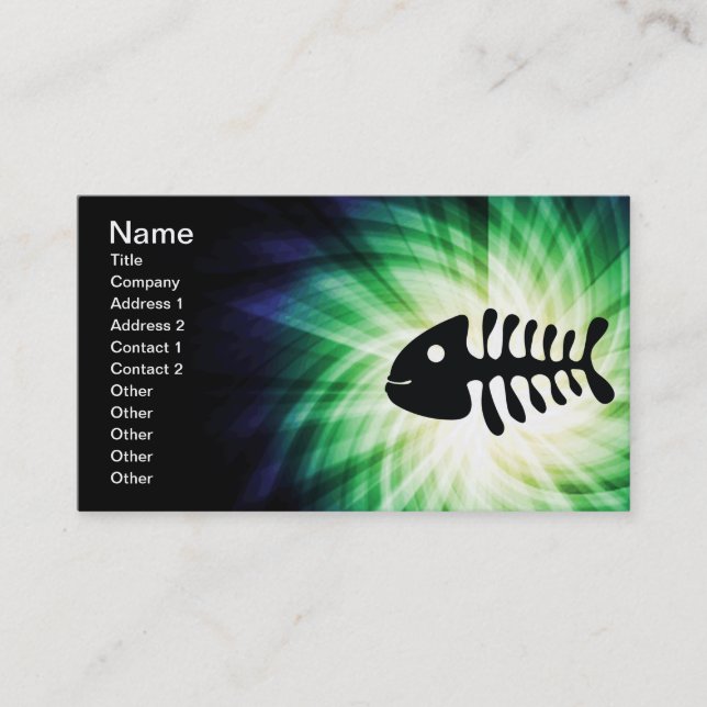 Cool Fish Bones Business Card (Front)