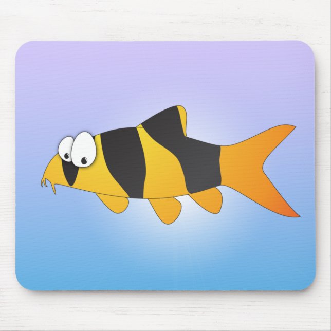 Cool fish - Clown loach Mouse Mat (Front)